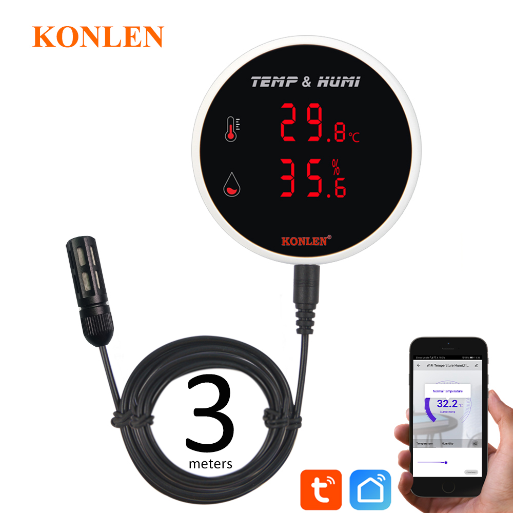 Digital Hygrometer Probe - Tuya WIFI مستشعر درجة الحرارة والرطوبة