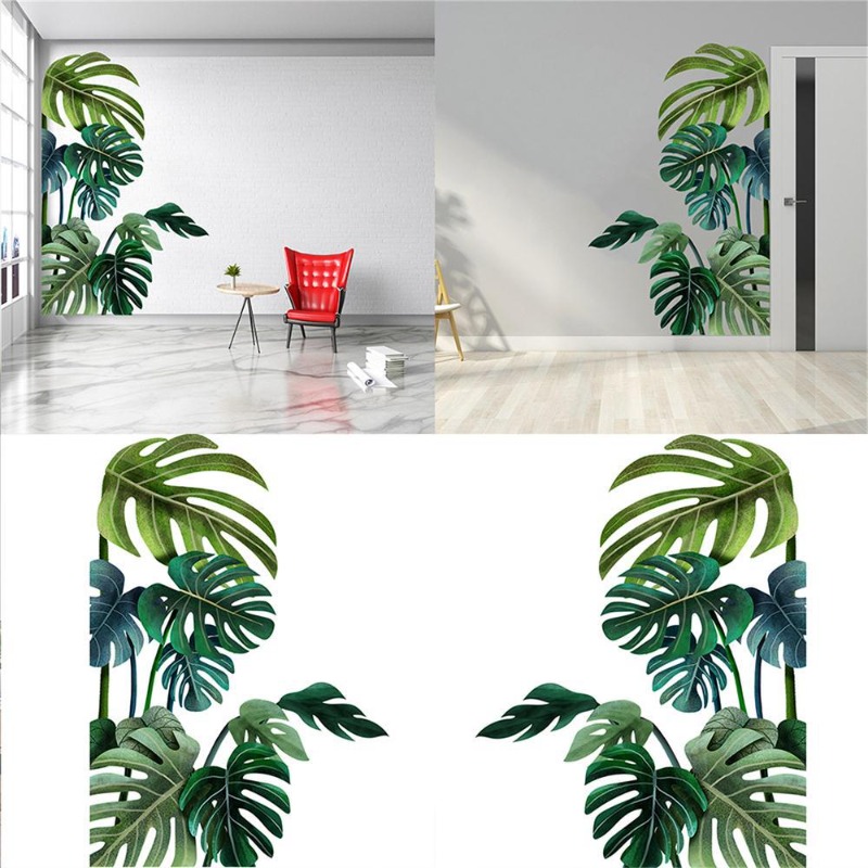 Pvc Panel Background - ملصقات حائط كبيرة على شكل أوراق