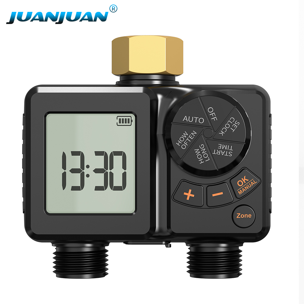 Timer Dual Outlet - نظام ري ذكي أوتوماتيكي بمخرجين، مؤقت