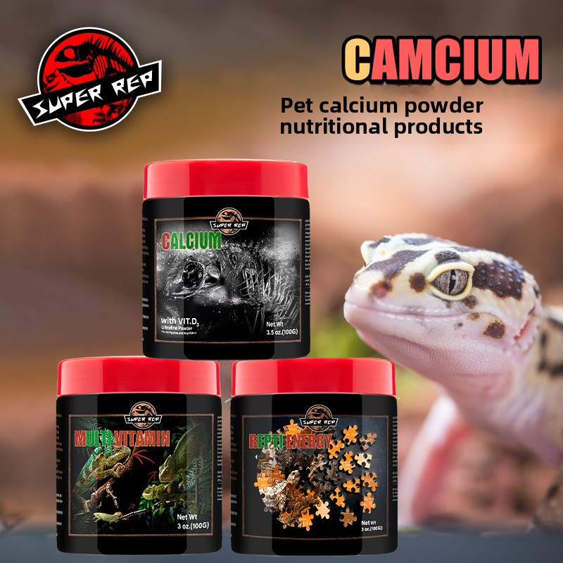 Vitamin D3 Reptile - مزيج SuperRep للزواحف والكالسيوم الاحترافي والفيتامينات