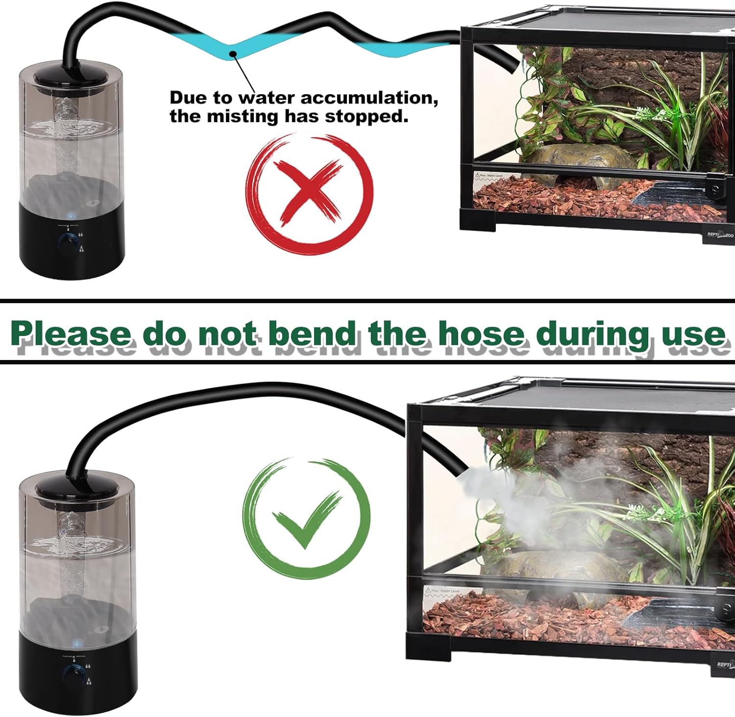 جهاز ترطيب للزواحف مع خرطوم تم - مراجعة Terrarium Fogger Ultrasonic وسعره