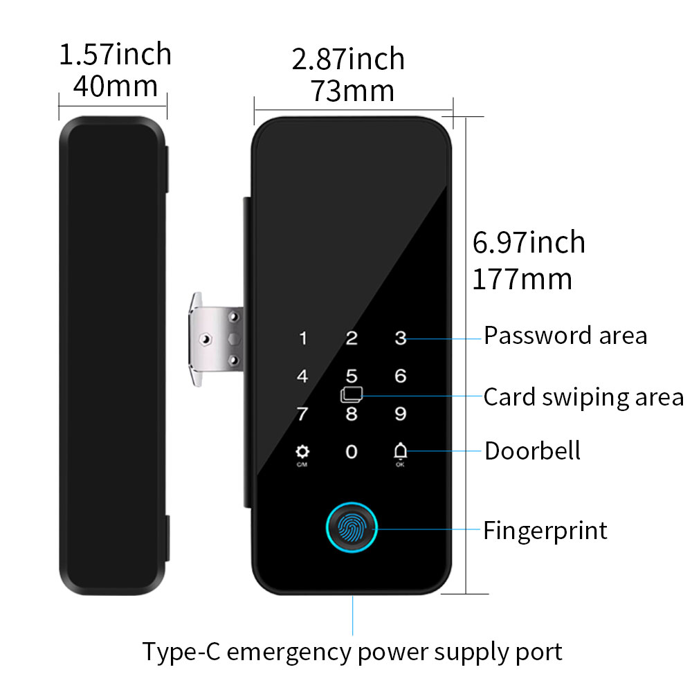 Tuya Smart Life قفل باب زجاجي  - مراجعة Glass Door Hinge وسعره