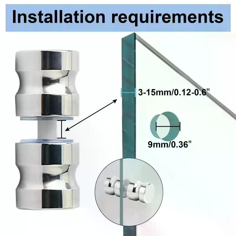 مقبض أنيق لأبواب الدش الزجاجية - مراجعة Glass Door Hinge وسعره