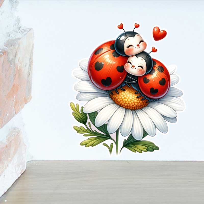 لطيف الخنفساء ملصقات جدار غرفة - مراجعة Pvc Panel Background وسعره