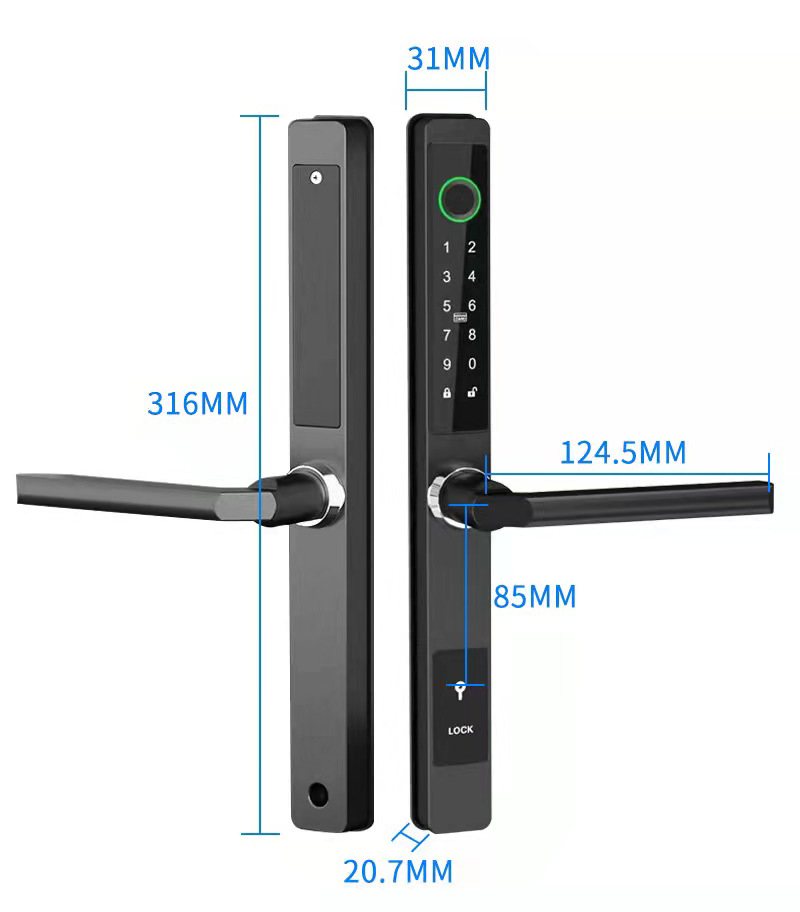 قفل باب رقمي بيومتري من ZHDCOO - مراجعة Glass Door Hinge وسعره