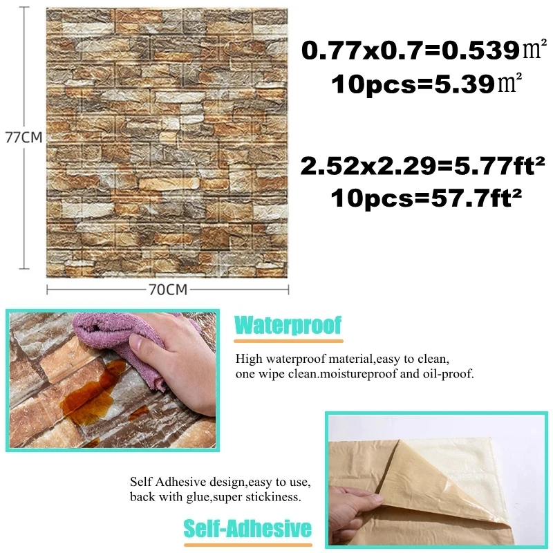 ملصقات حائط من الطوب ثلاثي الأ - مراجعة Pvc Panel Background وسعره