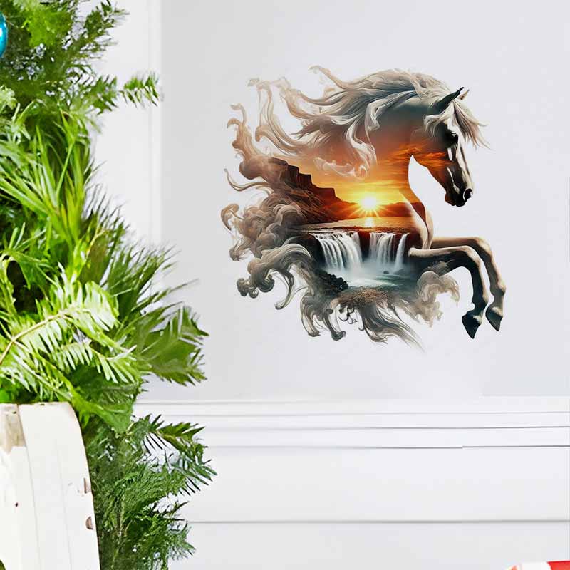 ملصقات فنية لخيول فخمة في الطب - مراجعة Pvc Panel Background وسعره
