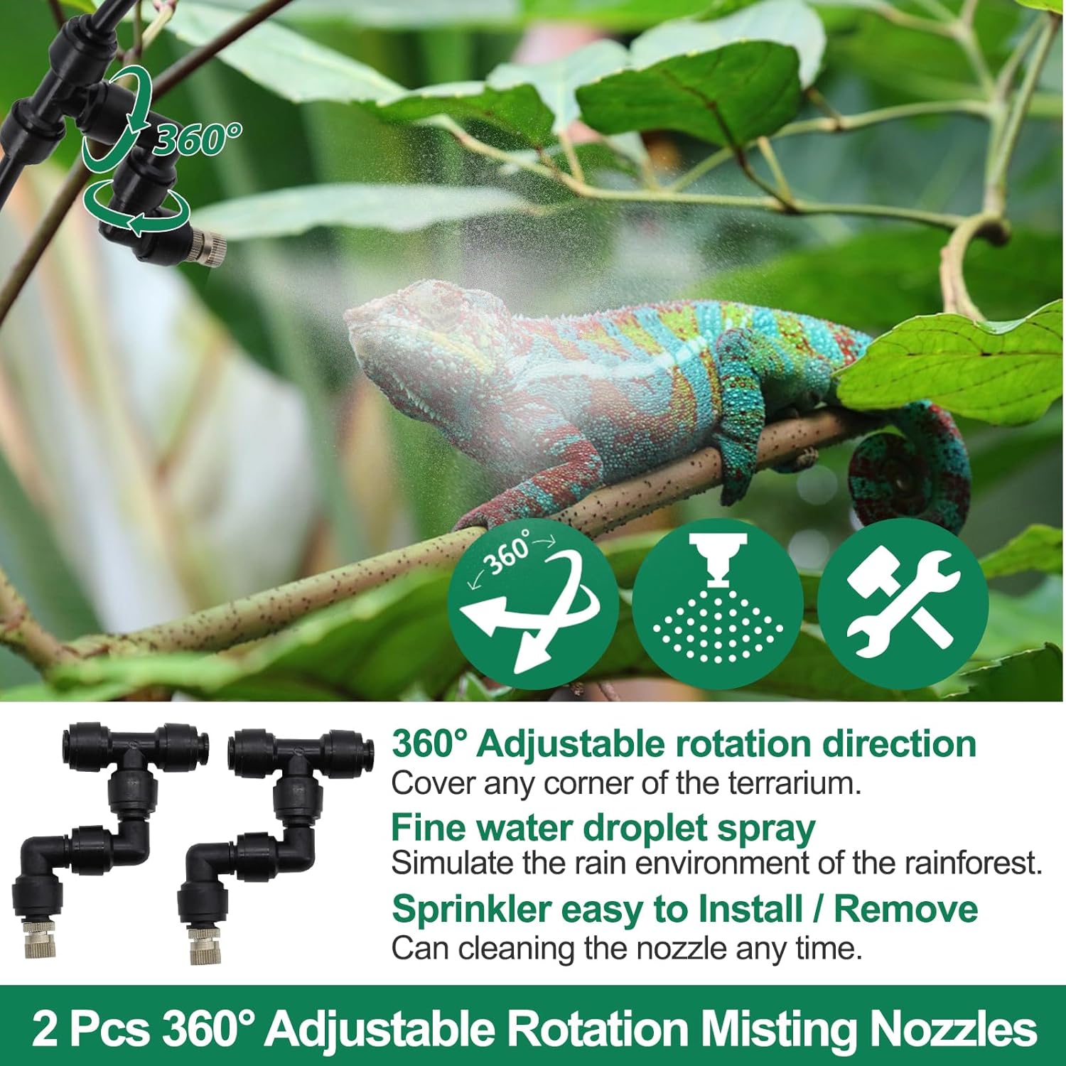 نظام ترطيب ذكي للزواحف، جهاز ر - مراجعة Misting Nozzle Reptile وسعره